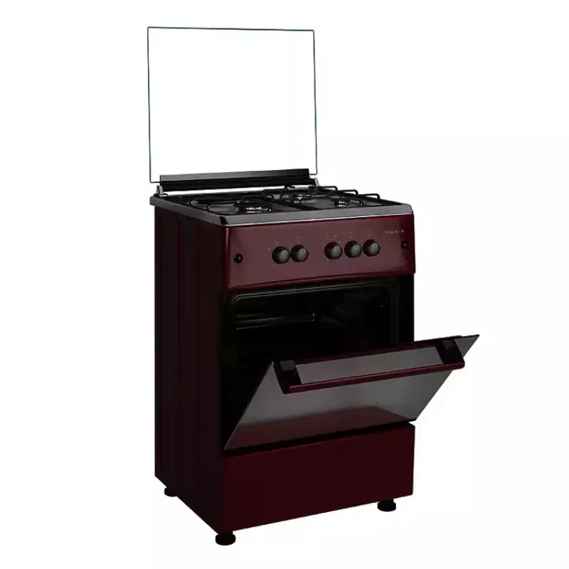 Maxi Gas Cooker 60x60 CM (3+1) Burners Red