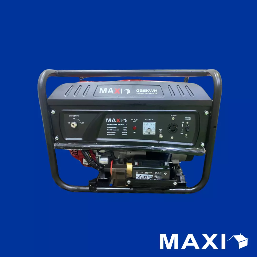Maxi Generator 3.1kVa | 2.5kW | with Key & Wheels (G25KWH) Maxi Generator 3.1kVa | 2.5kW | with Key & Wheels (G25KWH)
