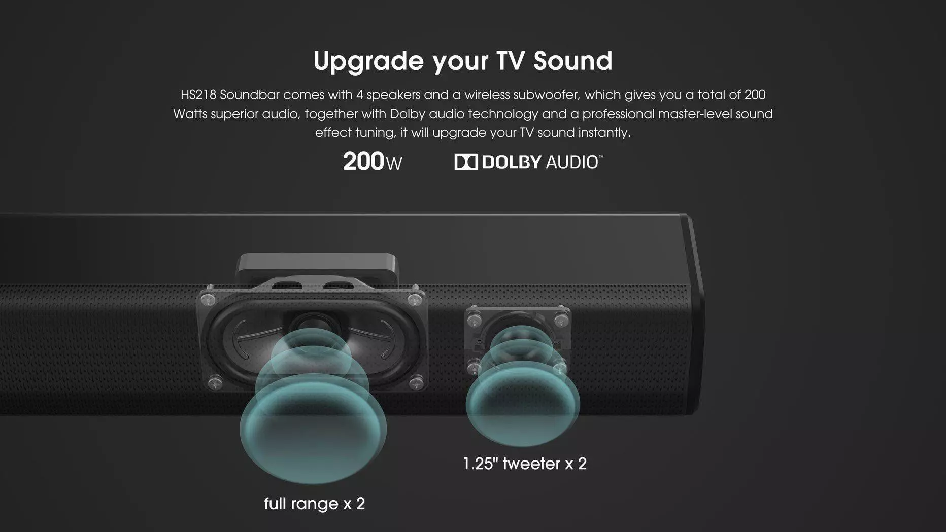 Hisense Soundbar with Subwoofer 200W 2.1CH (HS218)