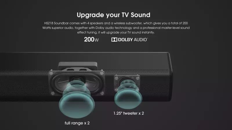 Hisense Soundbar with Subwoofer 200W 2.1CH (HS218)