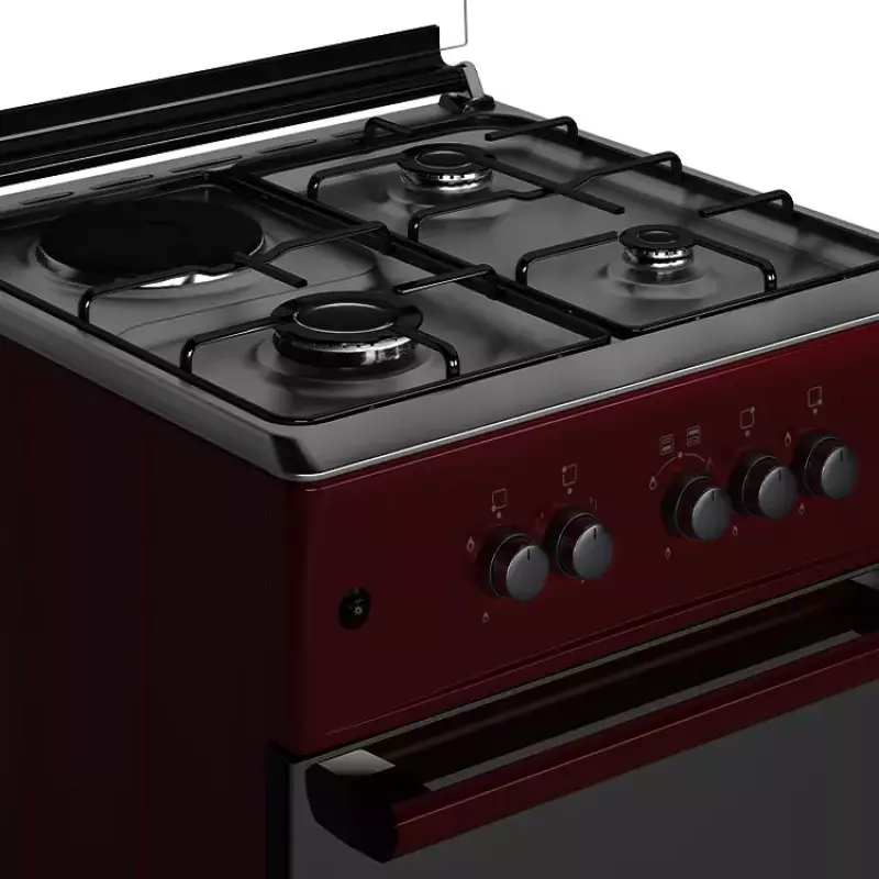 Maxi Gas Cooker 60x60 CM (3+1) Burners Red