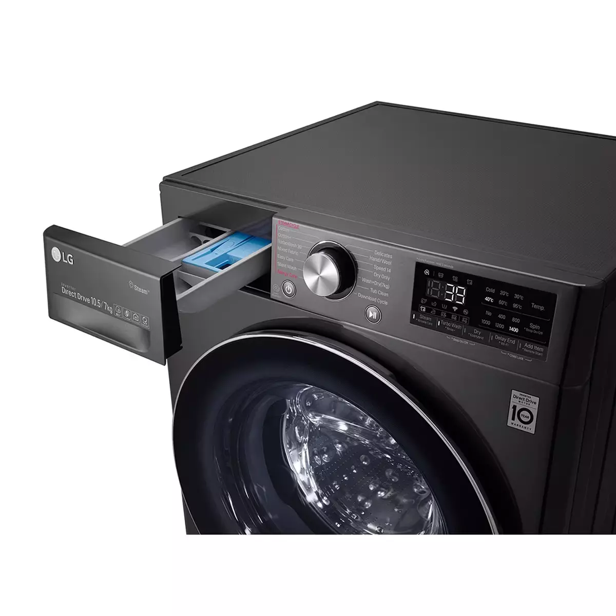 LG Front Load Wash & Dry 10.5/7KG (F4V5RGPYJE) Washing Machine LG Front Load Wash & Dry 10.5/7KG (F4V5RGPYJE) Washing Machine