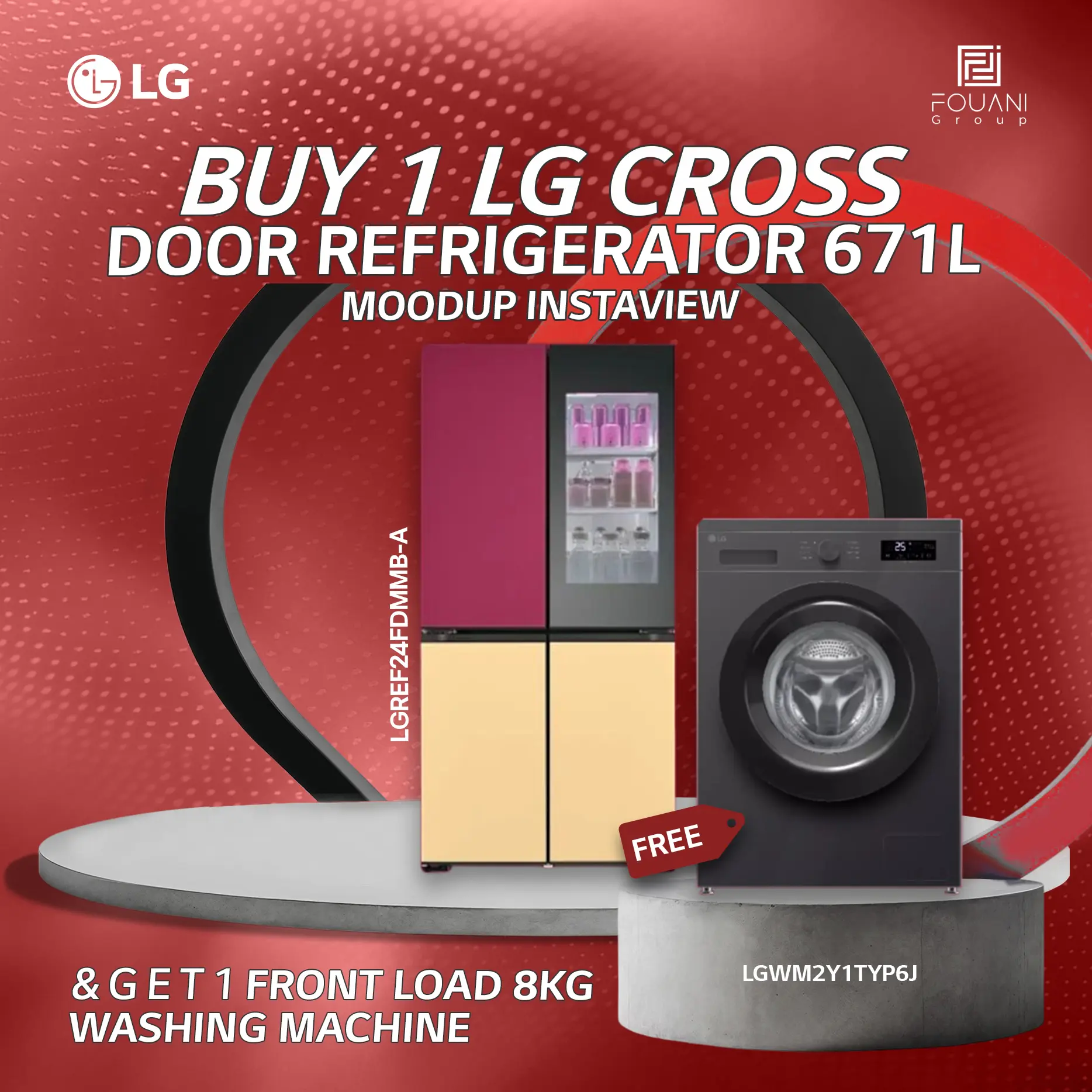LG Cross Door Refrigerator 671L MoodUP InstaView