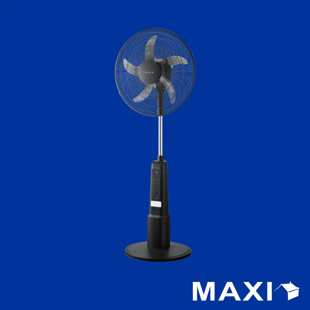 Maxi Standing Rechargeable Fan 18 inch Black