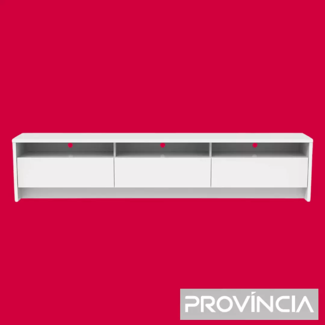Provincia Aspen TV Stand 2.20m Branco Fosco (White Matte) Provincia Aspen TV Stand 2.20m Branco Fosco (White Matte)