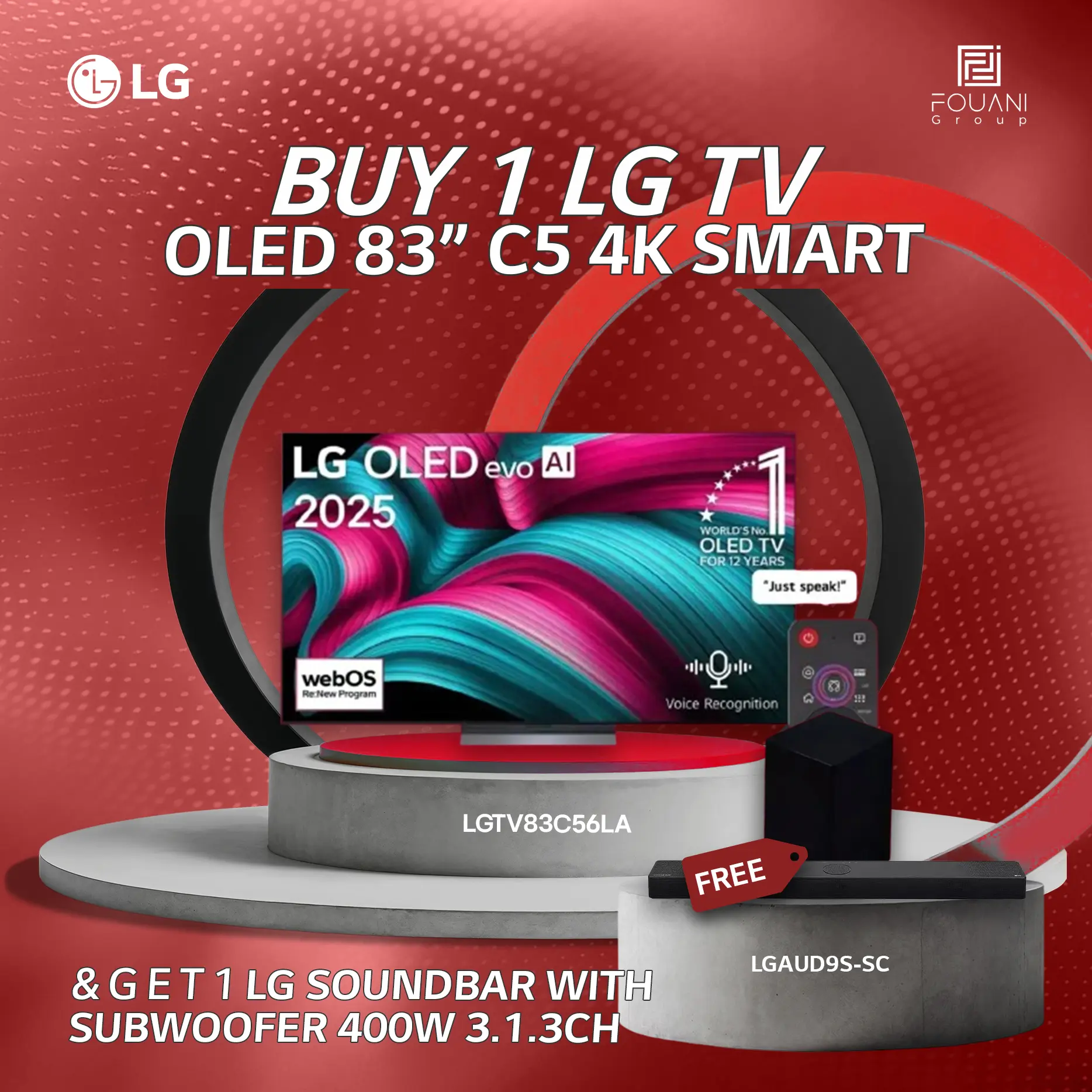 LG TV OLED 83 Inch C5 4K Smart TV AI Magic Remote webOS25 LG TV OLED 83 Inch C5 4K Smart TV AI Magic Remote webOS25
