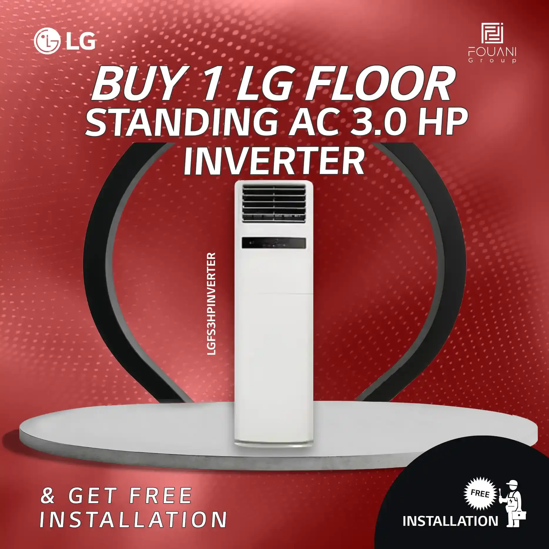 LG Floor Standing AC 3.0 HP Inverter