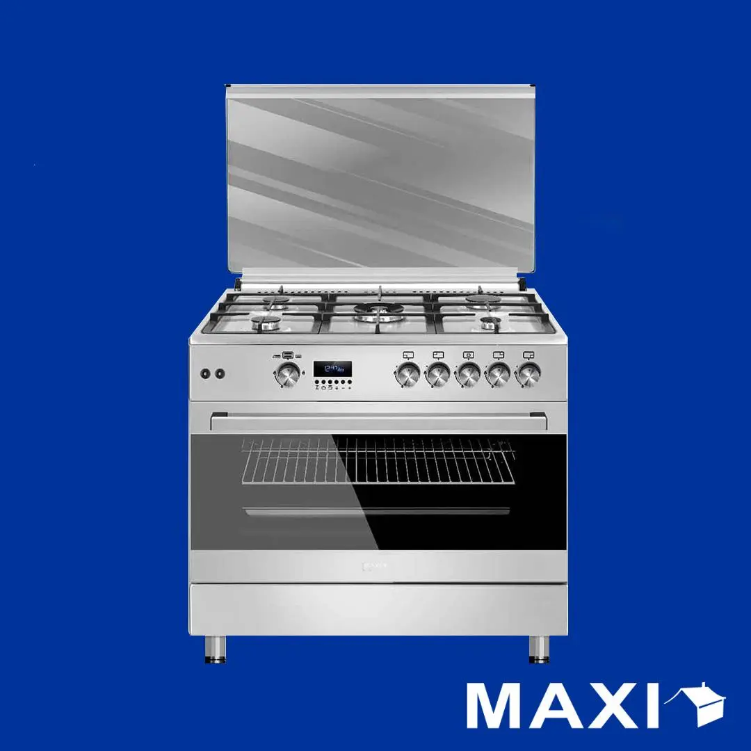 Maxi Gas Cooker 60x90 CM (5) Burners Shine Line Inox (FK962DSS)