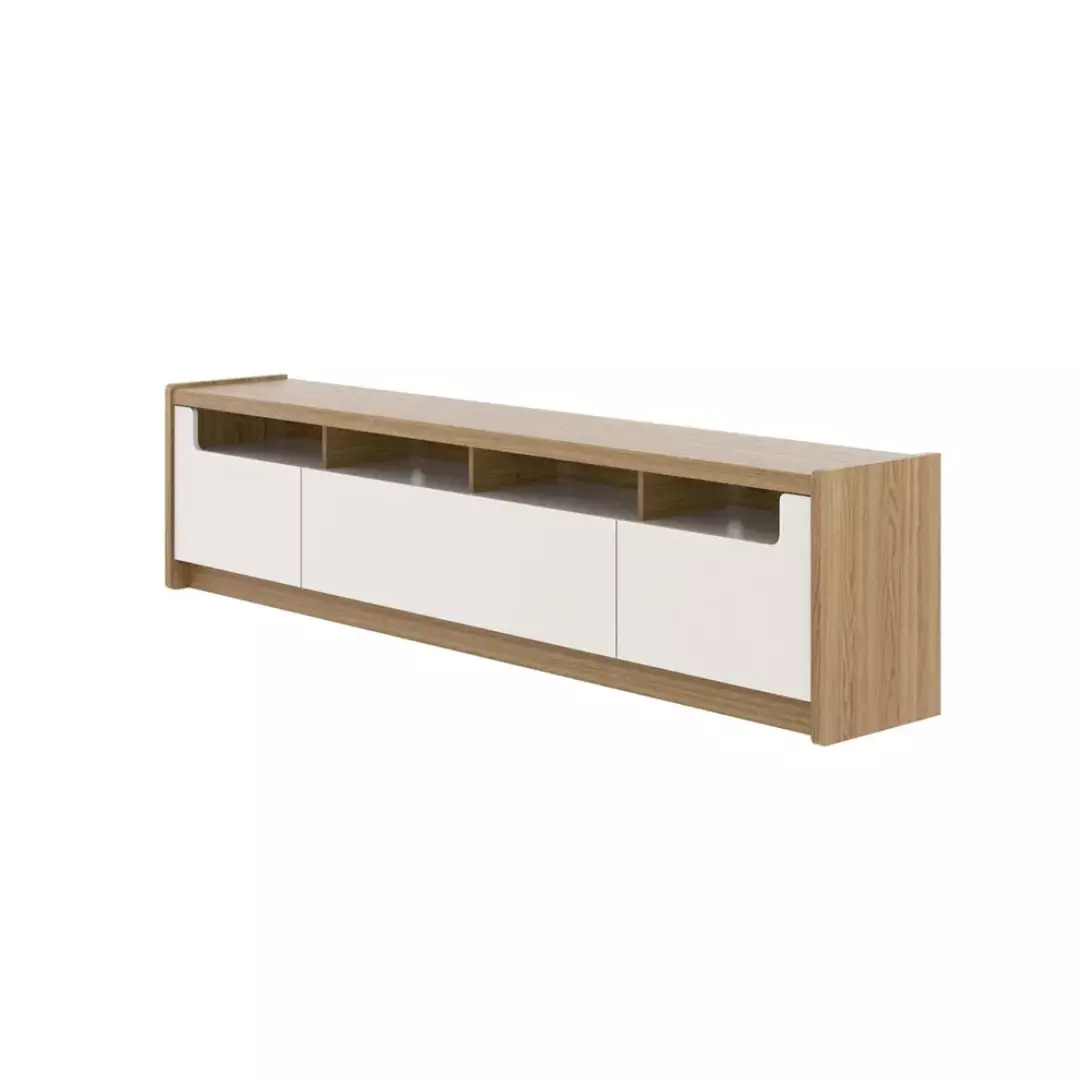 Provincia Oslo TV Stand 2.2m (Off White Gloss/Freij) Provincia Oslo TV Stand 2.2m (Off White Gloss/Freij)