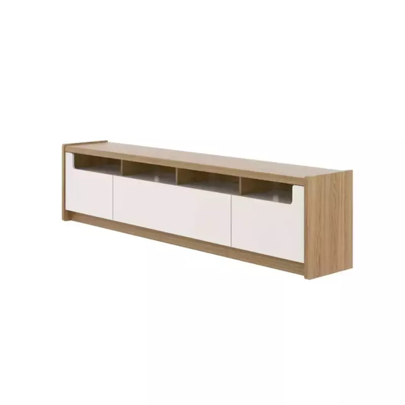 Provincia Oslo TV Stand 2.2m (Off White Gloss/Freij)