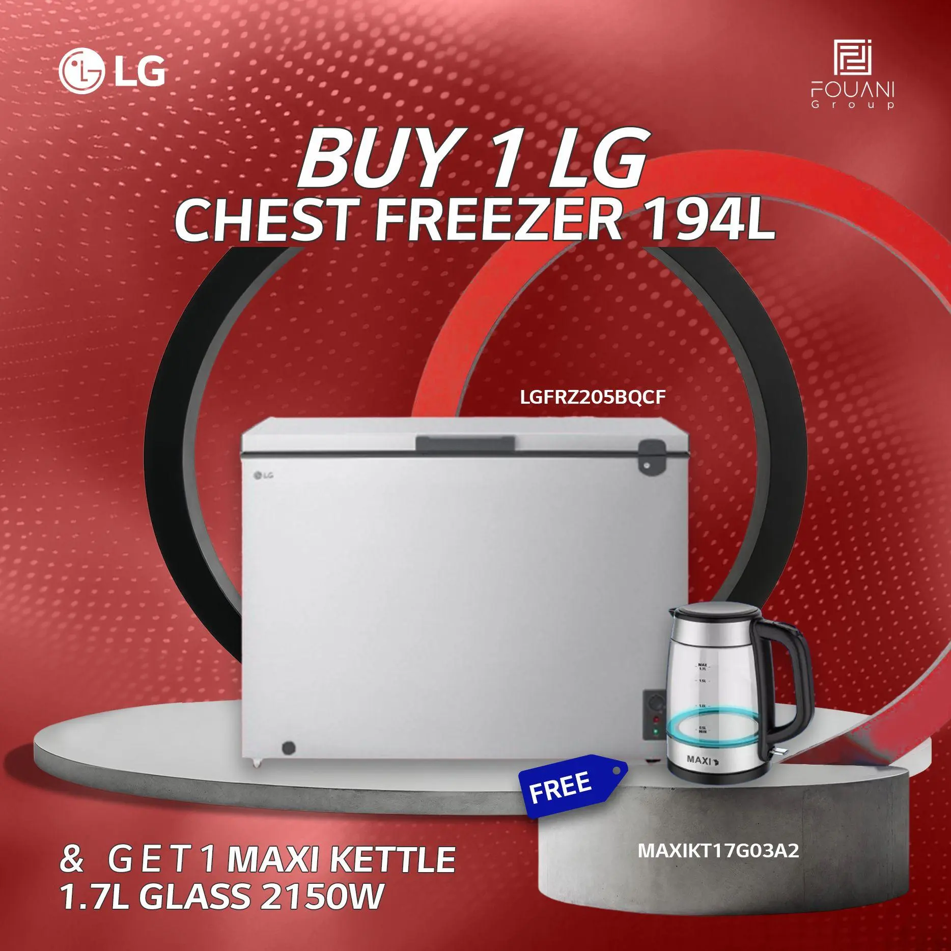 LG Chest Freezer 194L (GCFB205BQCF)