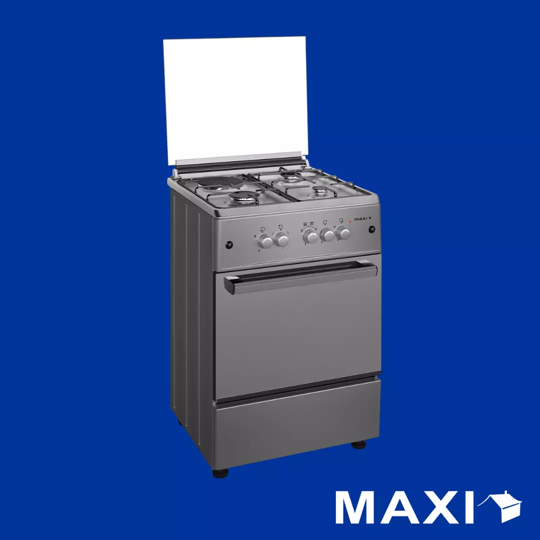 Maxi Gas Cooker 60x60 CM (3+1) Burners Inox Maxi Gas Cooker 60x60 CM (3+1) Burners Inox