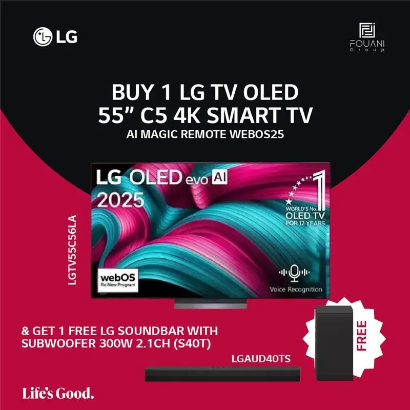 LG TV OLED 55 Inch C5 4K Smart TV AI Magic Remote webOS25 2025 LG TV OLED 55 Inch C5 4K Smart TV AI Magic Remote webOS25 2025