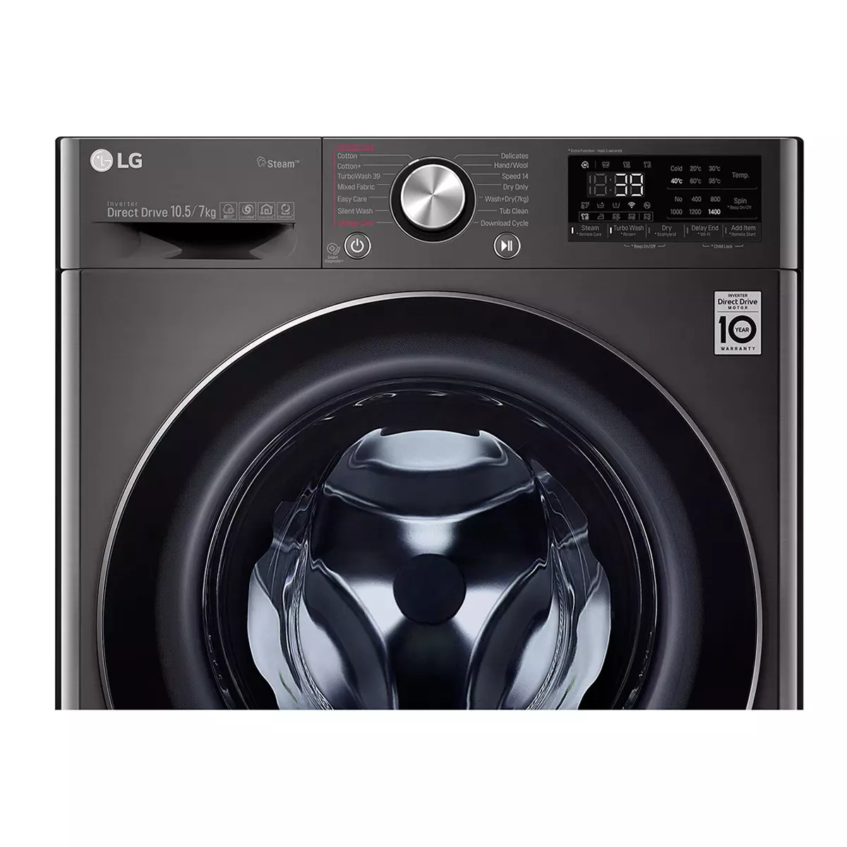 LG Front Load Wash & Dry 10.5/7KG (F4V5RGPYJE) Washing Machine LG Front Load Wash & Dry 10.5/7KG (F4V5RGPYJE) Washing Machine