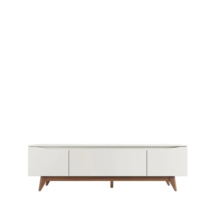Provincia Flynt TV Stand 1.84m (Off White Matte/Natural) Provincia Flynt TV Stand 1.84m (Off White Matte/Natural)