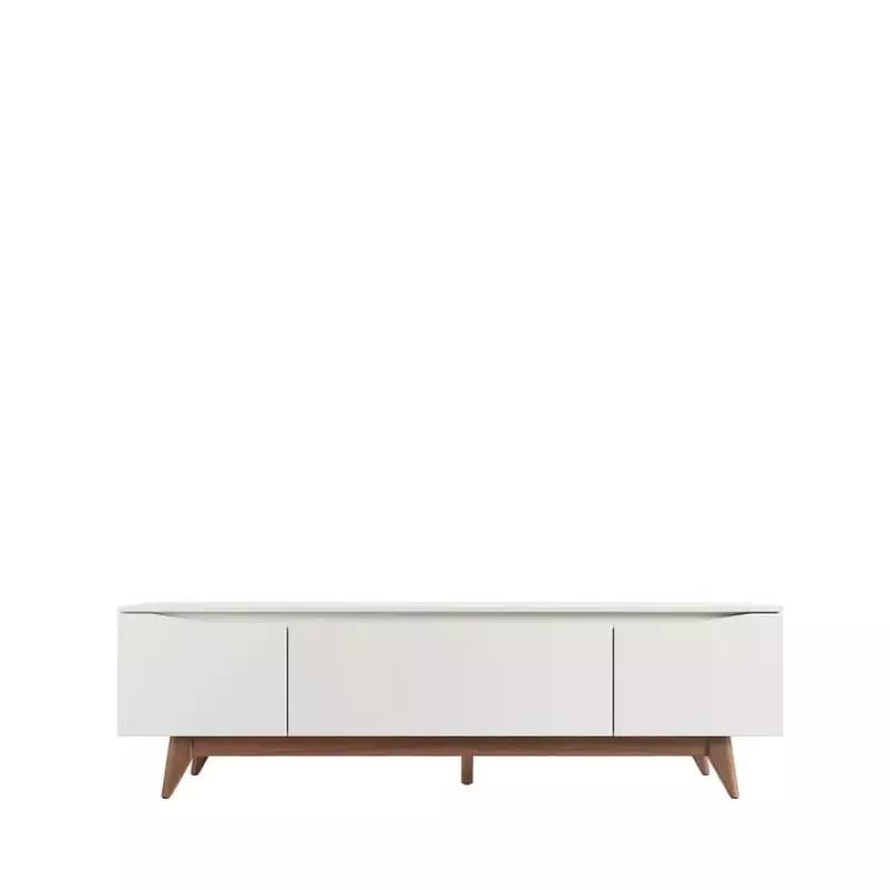 Provincia Flynt TV Stand 1.84m (Off White Matte/Natural)