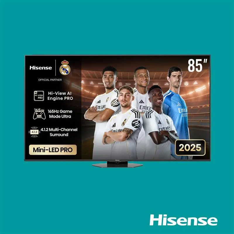 Hisense TV ULED 85 Inch U8Q 4K Smart Mini-LED 165Hz VRR Gaming TV