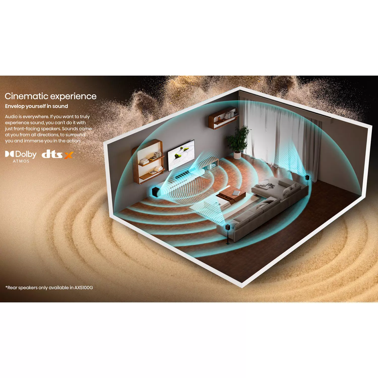 Hisense Soundbar with Subwoofer 280W 3.1CH (AX3100G) Hisense Soundbar with Subwoofer 280W 3.1CH (AX3100G)