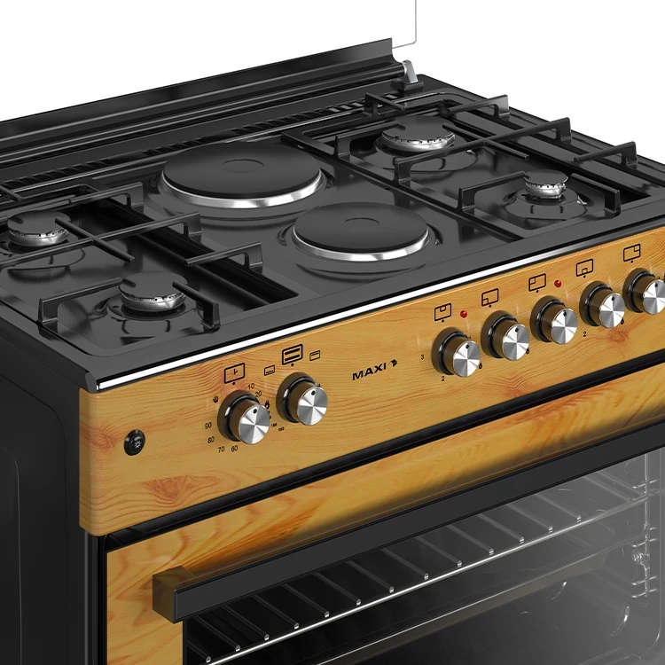 Maxi Gas Cooker 60x90 CM (4+2) Burners Wood (TR)