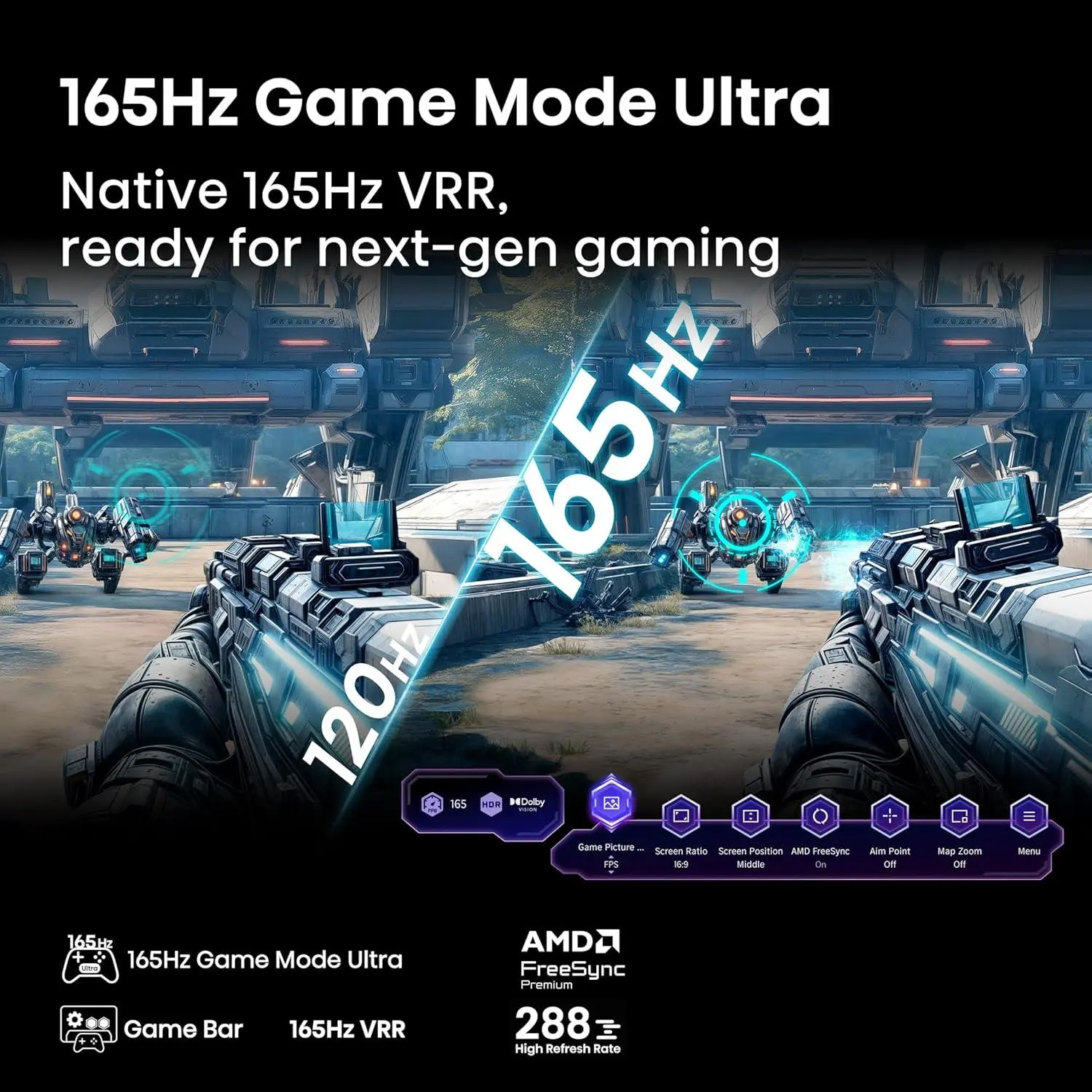 Hisense TV ULED 65 Inch U7S 4K Smart TV Mini-LED 144Hz Hi-QLED Gaming TV