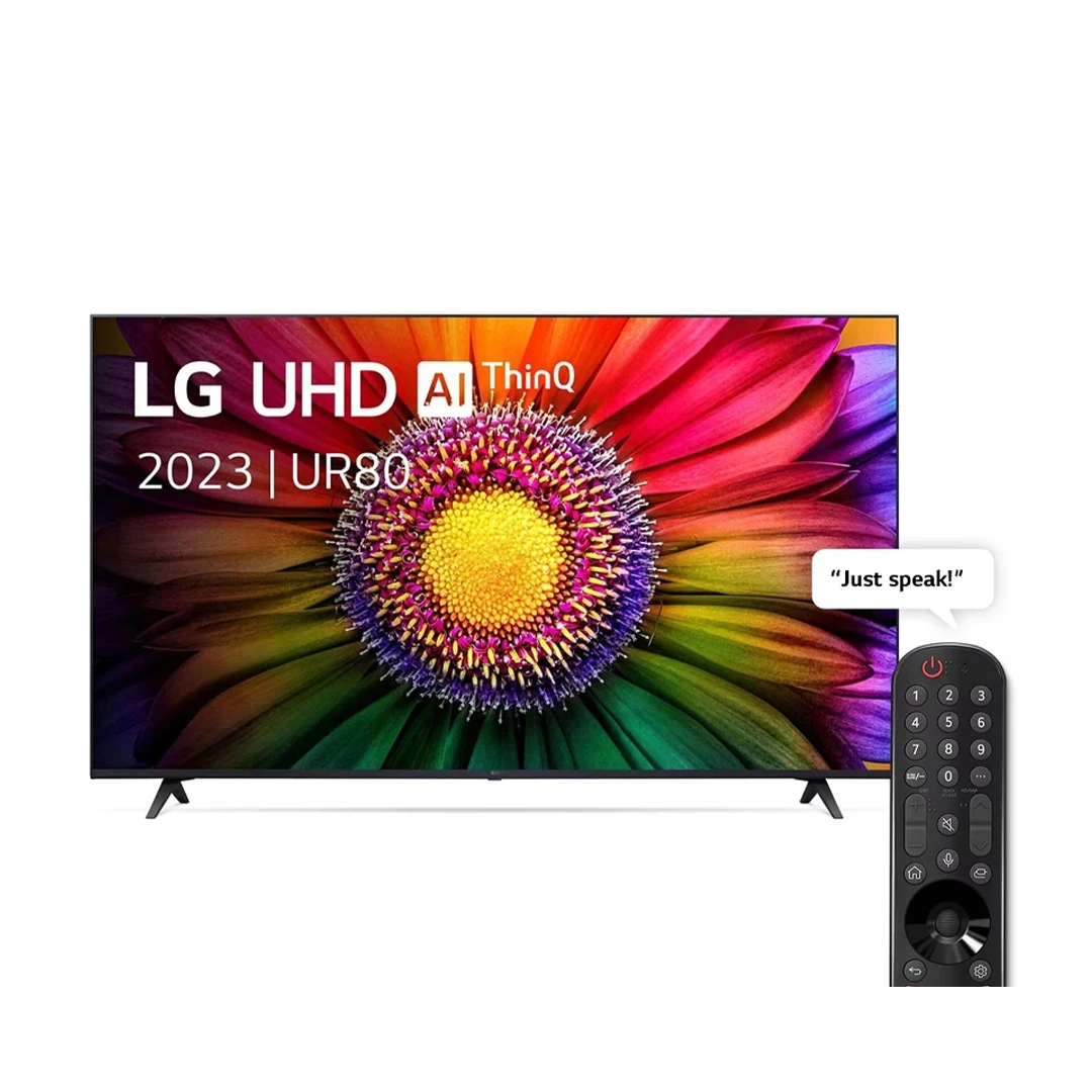 LG TV UHD 75 Inch UR80 4K Smart TV AI ThinQ Magic Remote WebOS