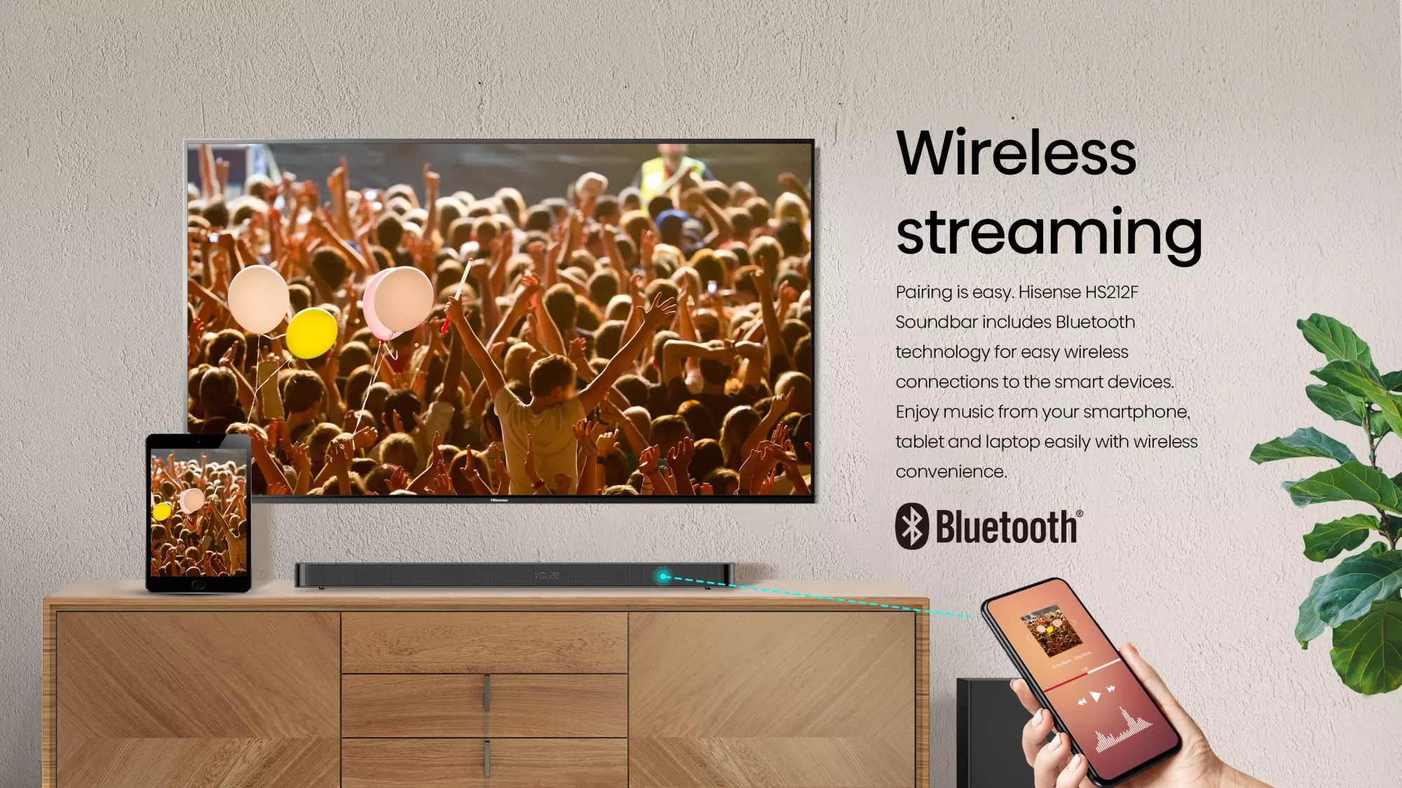 Hisense Soundbar with Subwoofer 120W 2.1CH (HS212)