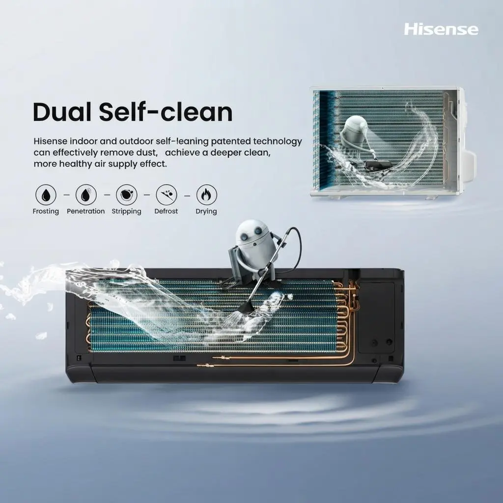 Hisense Split AC 1.0 HP Inverter Black