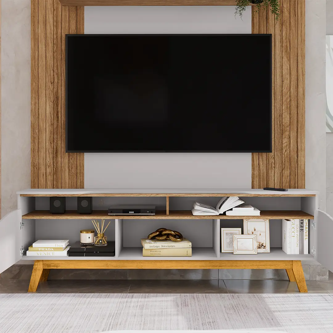 Maxi Atalaia TV Stand 180CM (Cinnamo / Off White)