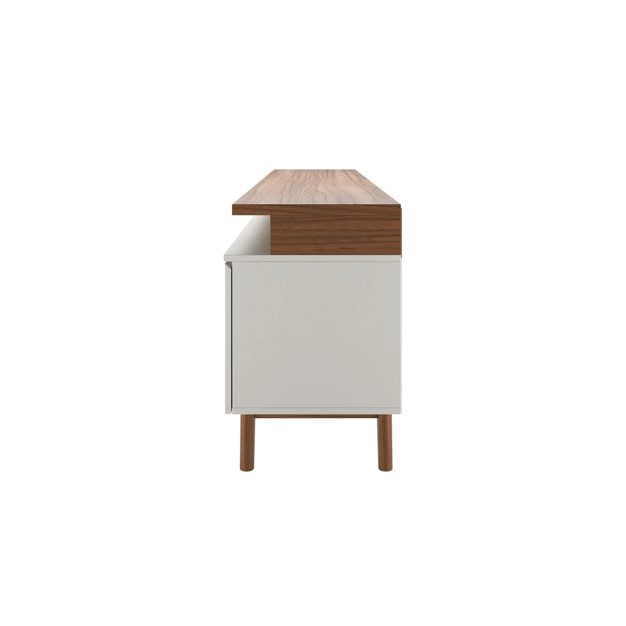 Provincia Flynt TV Stand 2.2m (Off White Matte/Cinamomo)