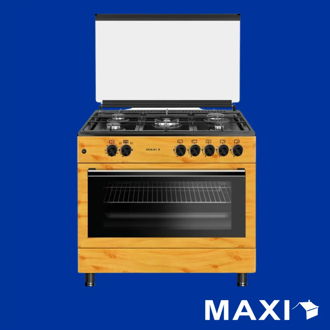 Maxi Gas Cooker 60x90 CM (5) Burners Wood (TR) Maxi Gas Cooker 60x90 CM (5) Burners Wood (TR)