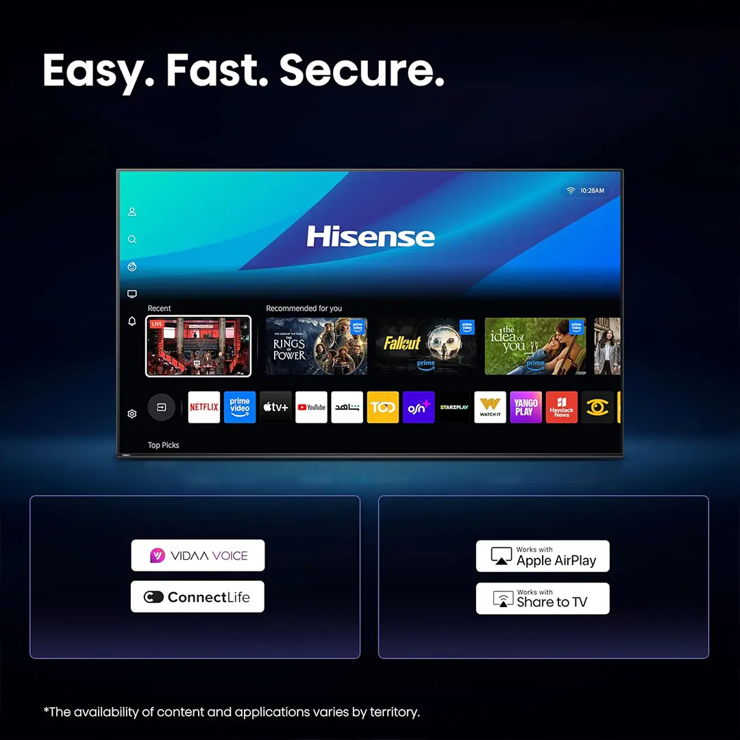 Hisense TV ULED 65 Inch U7S 4K Smart TV Mini-LED 144Hz Hi-QLED Gaming TV