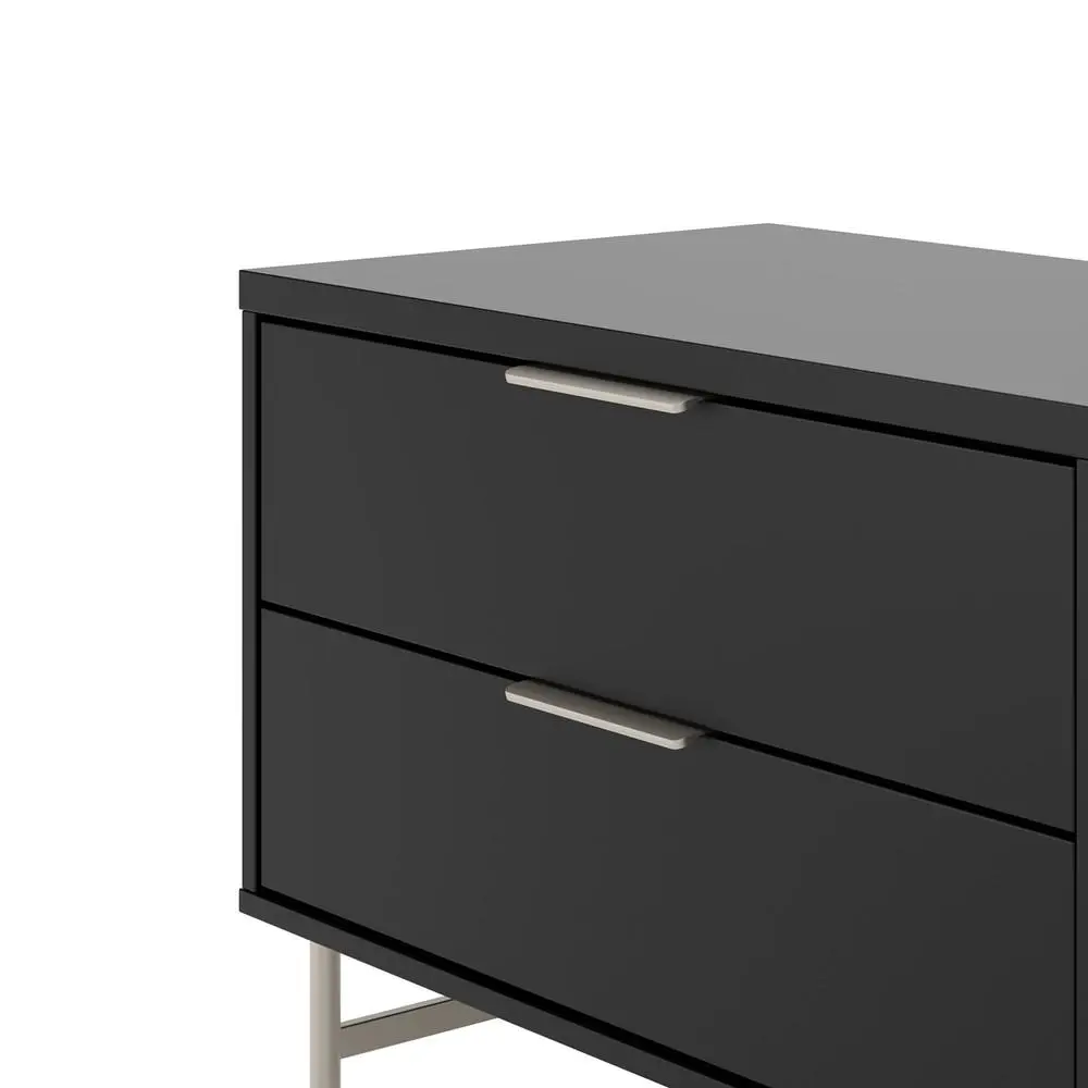 Provincia Yves TV Stand 1.8m Preto Fosco (Black Matte / Champagne)