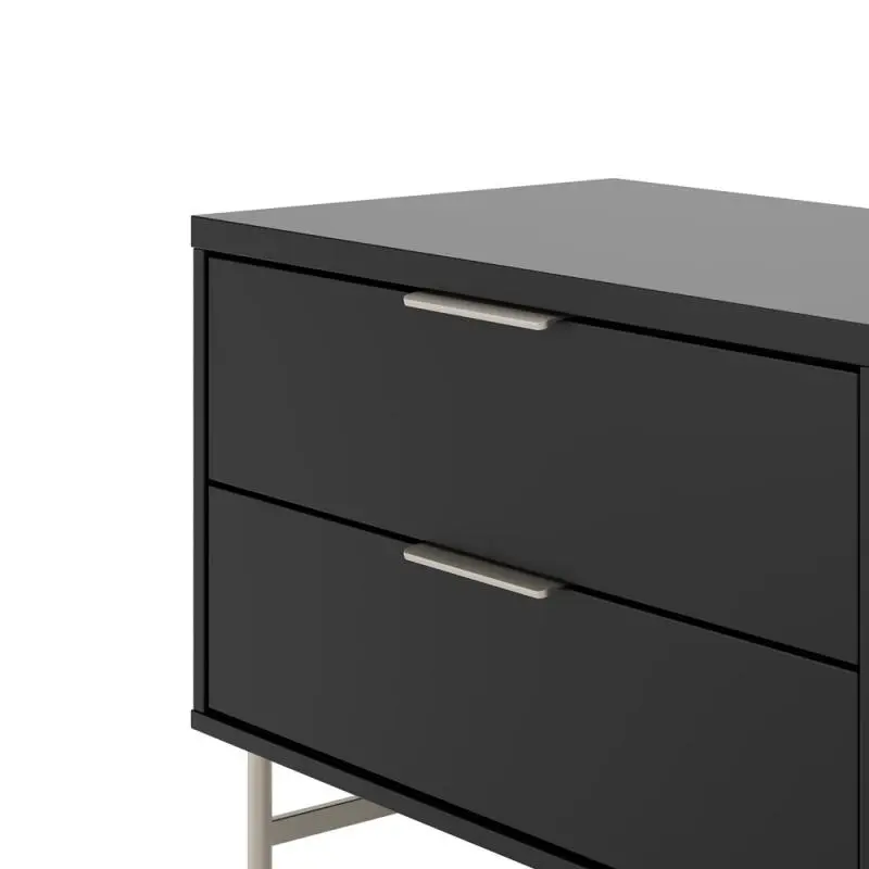 Provincia Yves TV Stand 1.8m Preto Fosco (Black Matte / Champagne)
