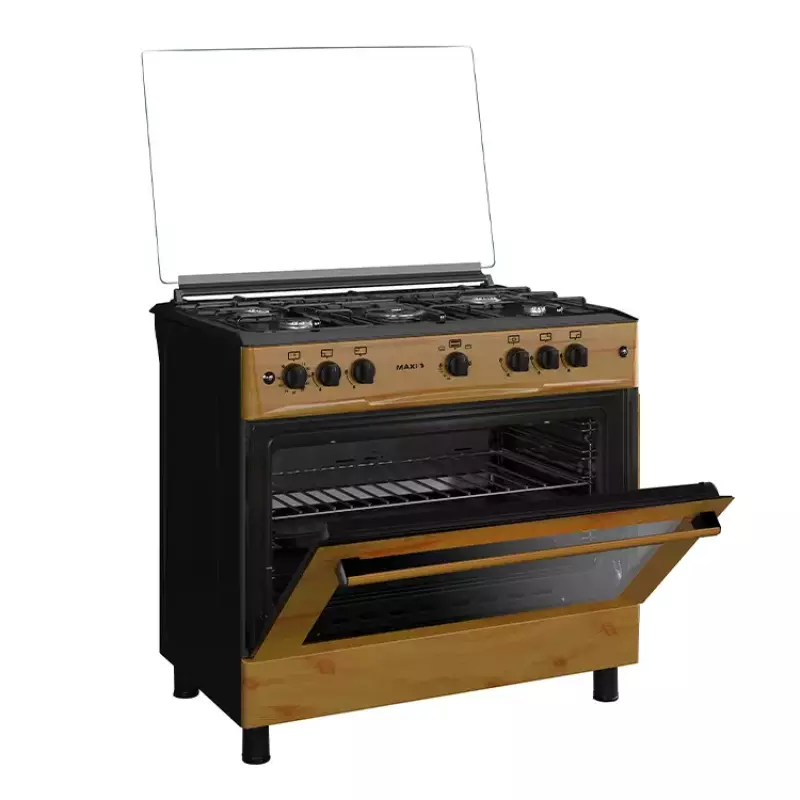Maxi Gas Cooker 60x90 CM (5) Burners Wood