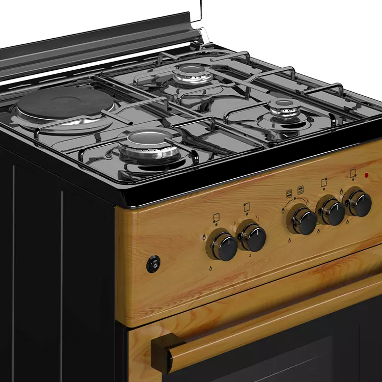 Maxi Gas Cooker 60x60 CM (3+1) Burners IGL Wood (TR)