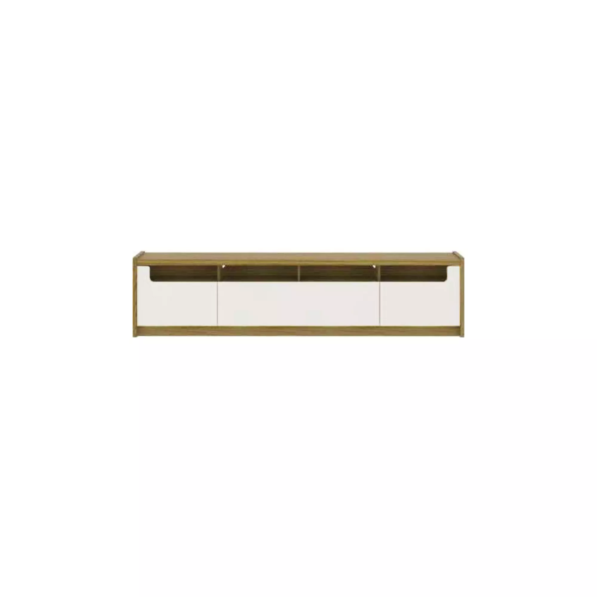 Provincia Oslo TV Stand 1.85m (Off White Gloss/Natural) Provincia Oslo TV Stand 1.85m (Off White Gloss/Natural)