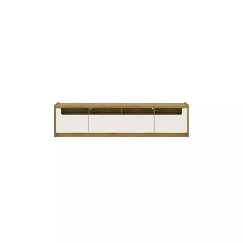 Provincia Oslo TV Stand 1.85m (Off White Gloss/Natural)