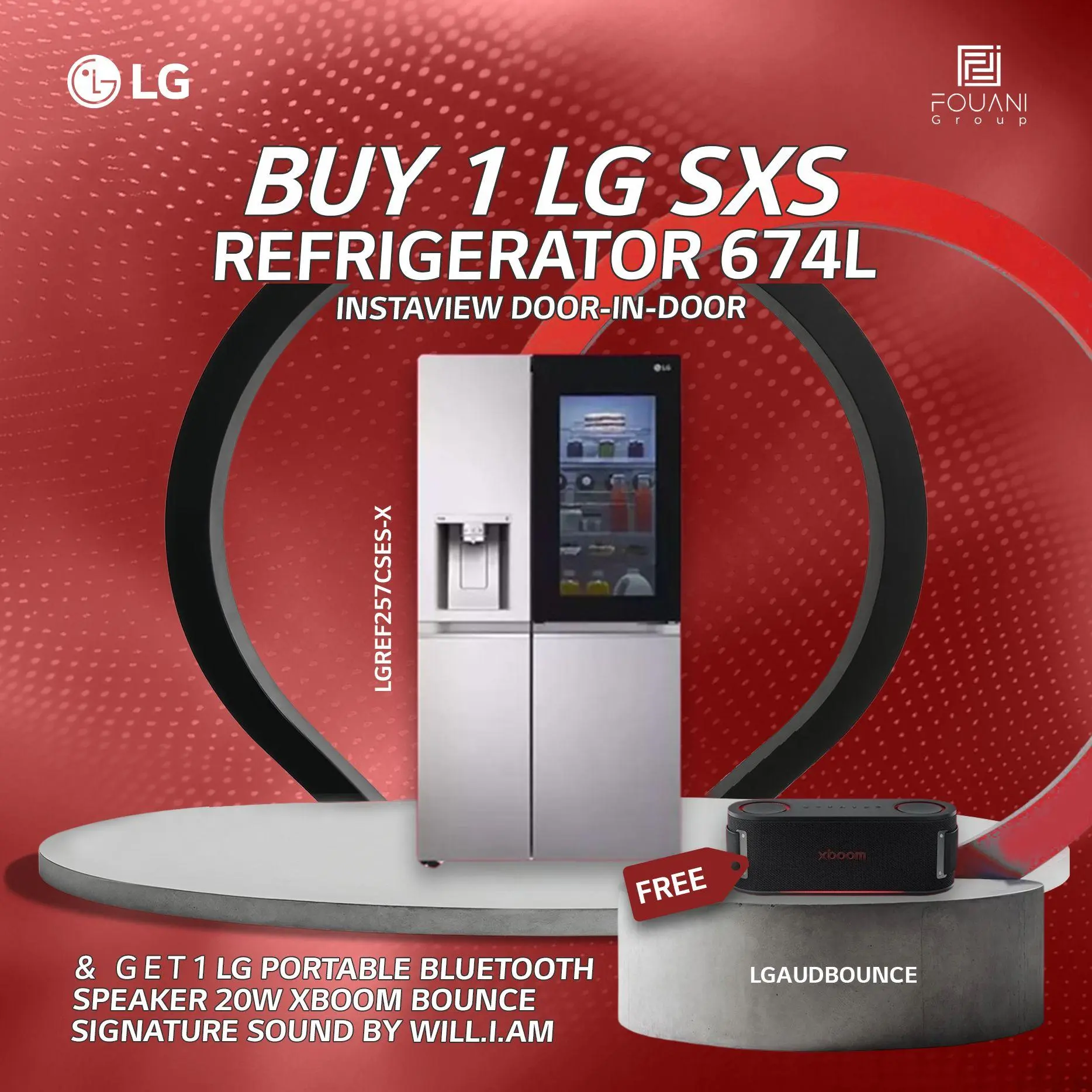 LG SxS Refrigerator 674L (GC-X257CSES) InstaView Door-in-Door LG SxS Refrigerator 674L (GC-X257CSES) InstaView Door-in-Door