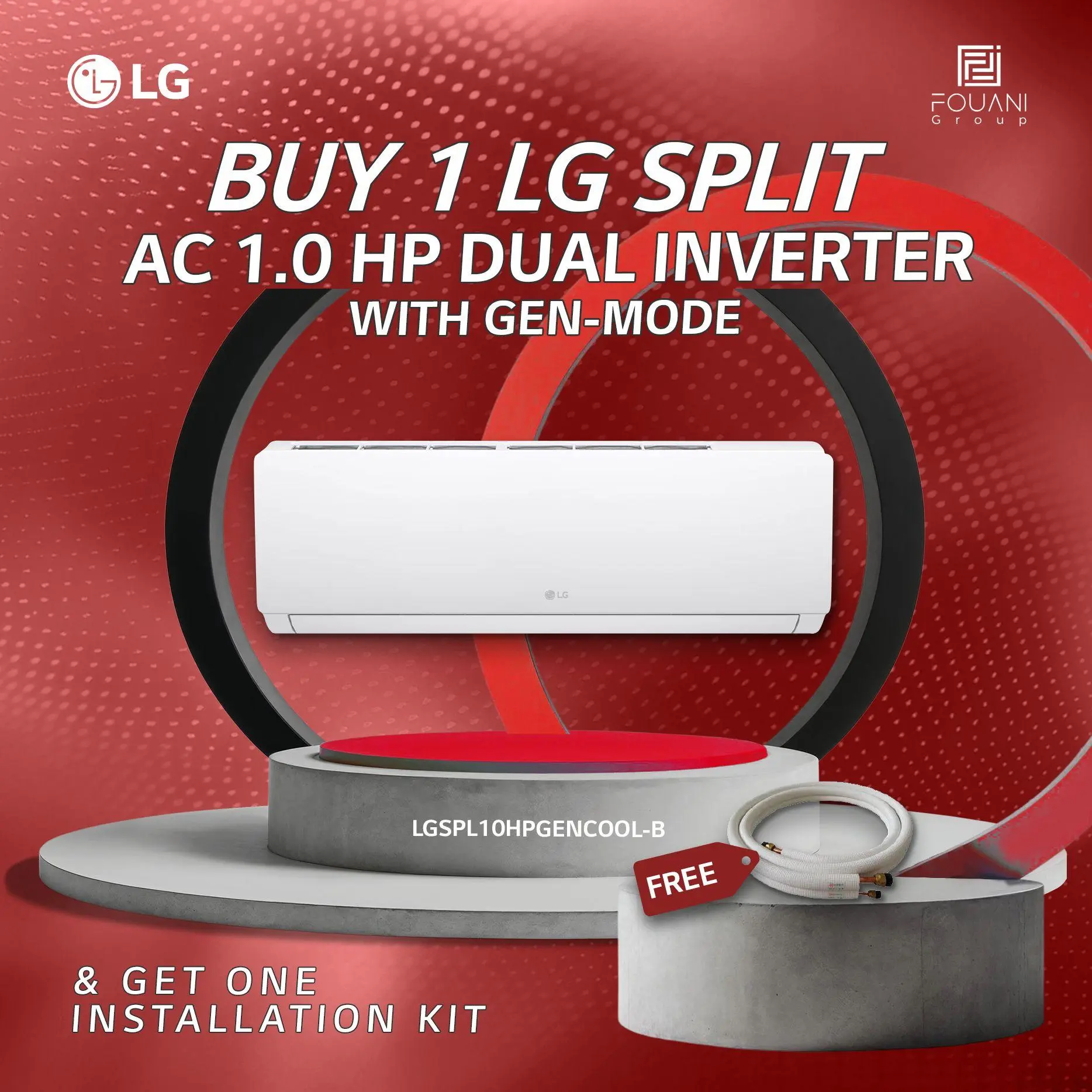 LG Split AC 1.0 HP Dual Inverter with Gen-mode LG Split AC 1.0 HP Dual Inverter with Gen-mode