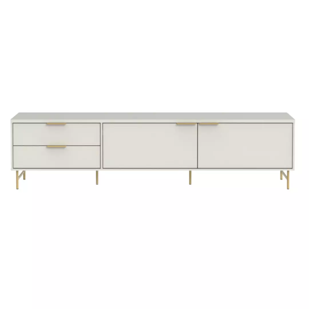 Provincia Yves TV Stand 2.2m (White/Dourado)
