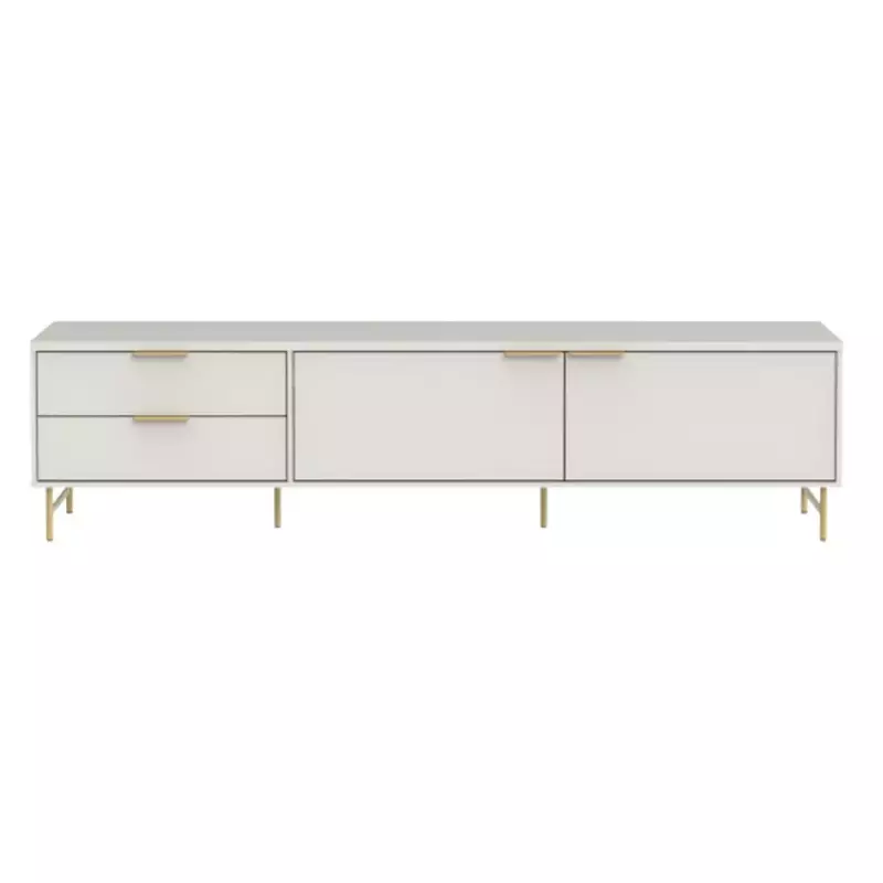 Provincia Yves TV Stand 2.2m (White/Dourado)