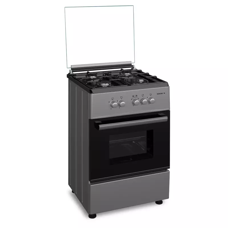 Maxi Gas Cooker 60x60 CM (4) Burners Black & Grey (BASIC)