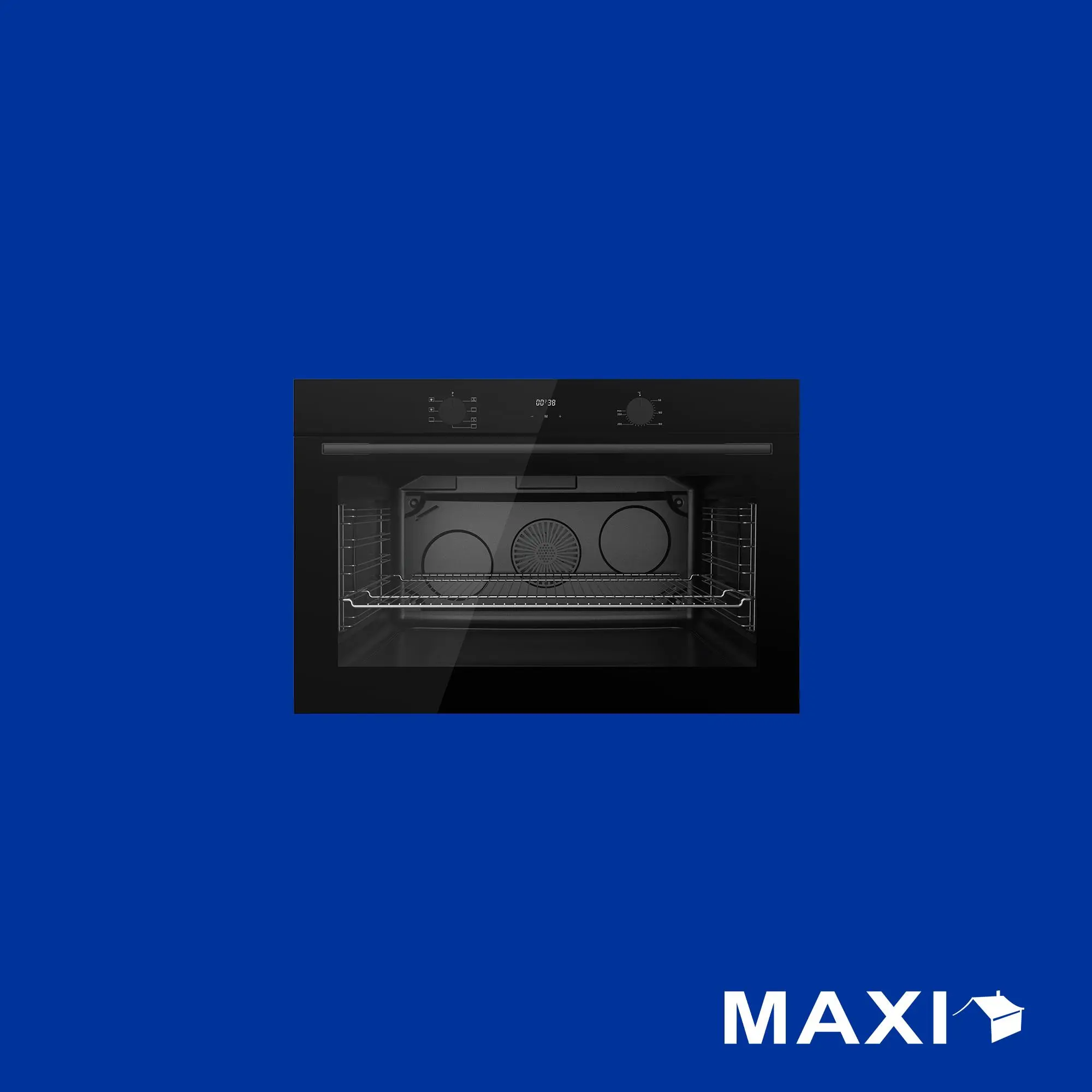 Maxi Electric Built-in Oven 90CM (QX97BLD) Black Glass Maxi Electric Built-in Oven 90CM (QX97BLD) Black Glass