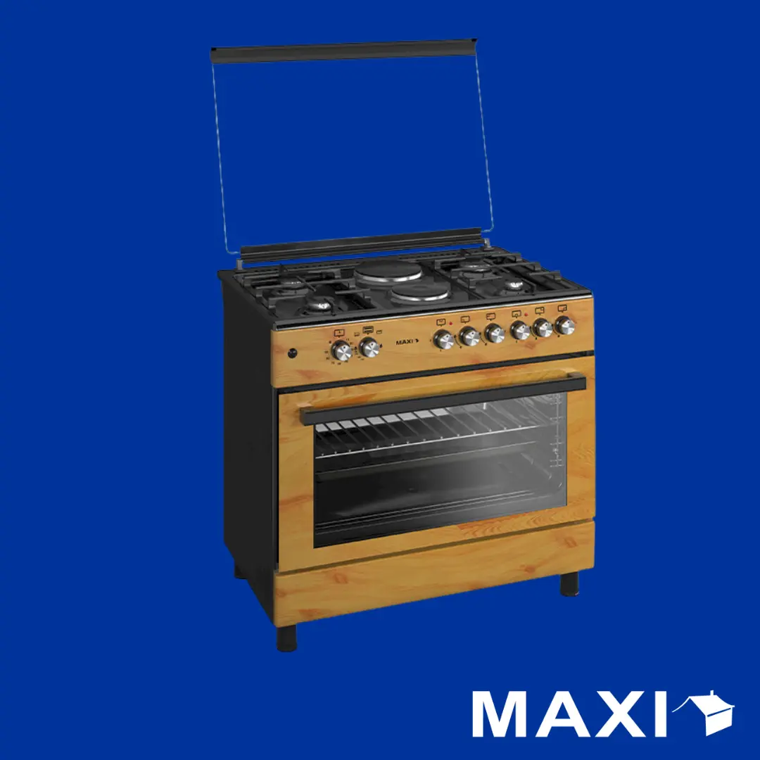 Maxi Gas Cooker 60x90 CM (4+2) Burners Wood (TR) Maxi Gas Cooker 60x90 CM (4+2) Burners Wood (TR)