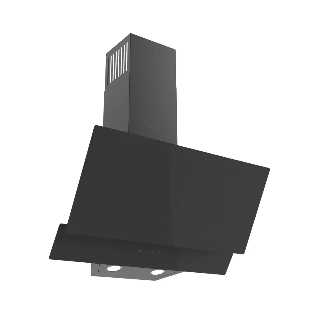 Maxi Hood 60cm Angled Curved (D002BL) Double Black Glass Maxi Hood 60cm Angled Curved (D002BL) Double Black Glass