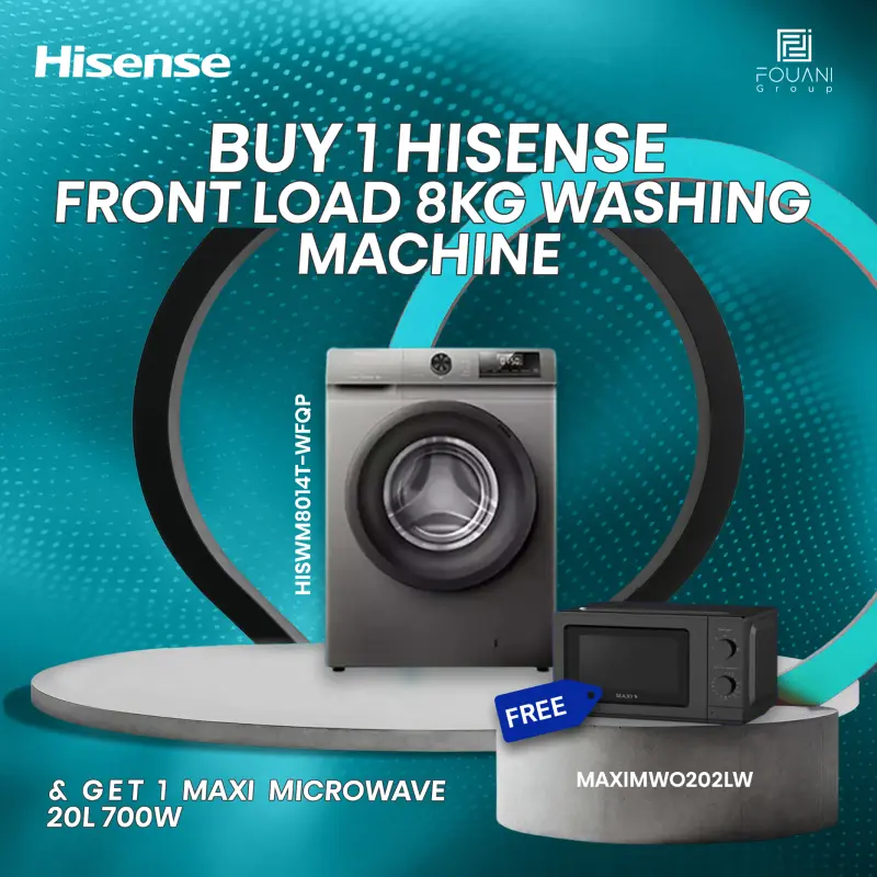 Hisense Front Load 8KG (WFQP8014T) Washing Machine