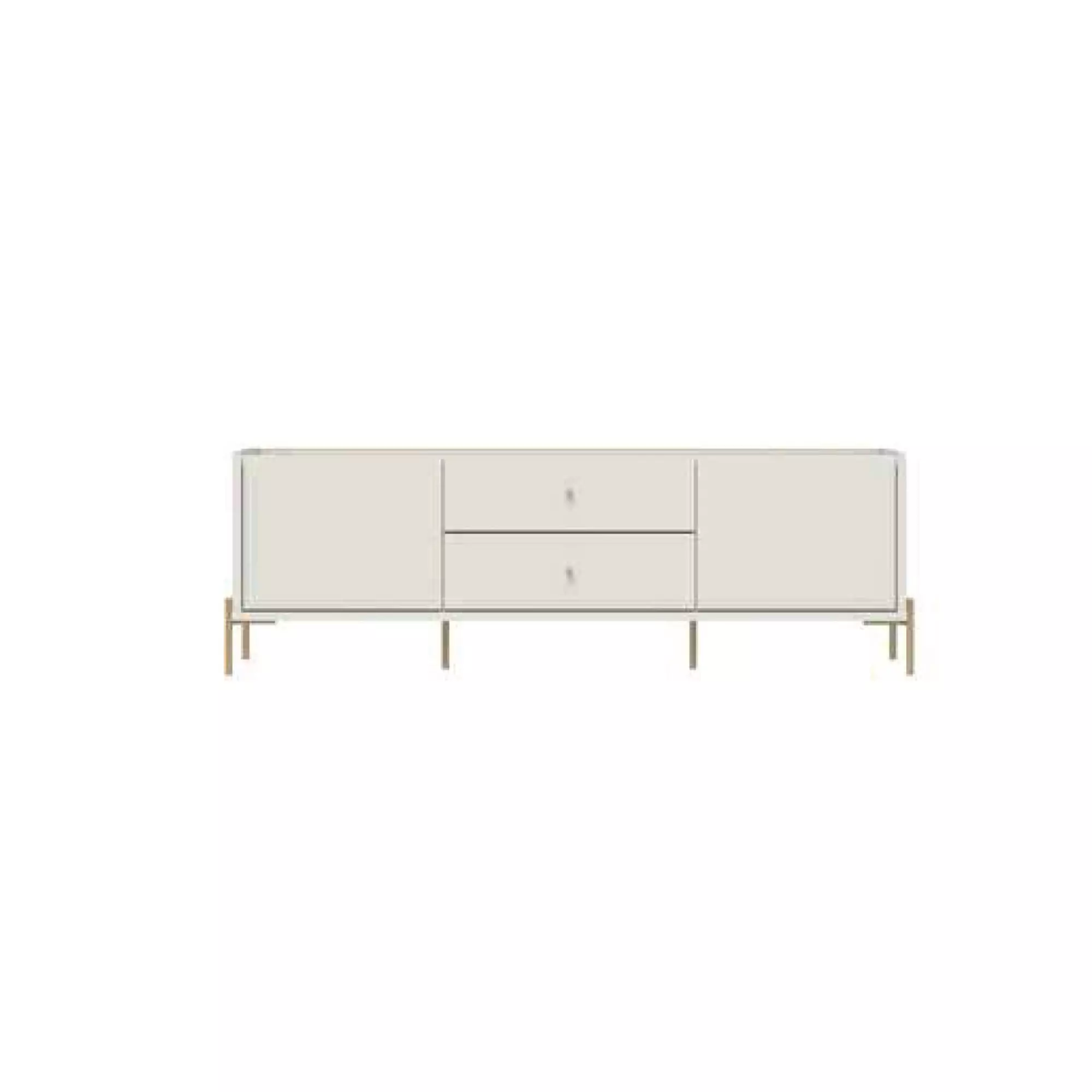 Provincia Jasper TV Stand 2.20m (Off White Matte/Gold) Provincia Jasper TV Stand 2.20m (Off White Matte/Gold)