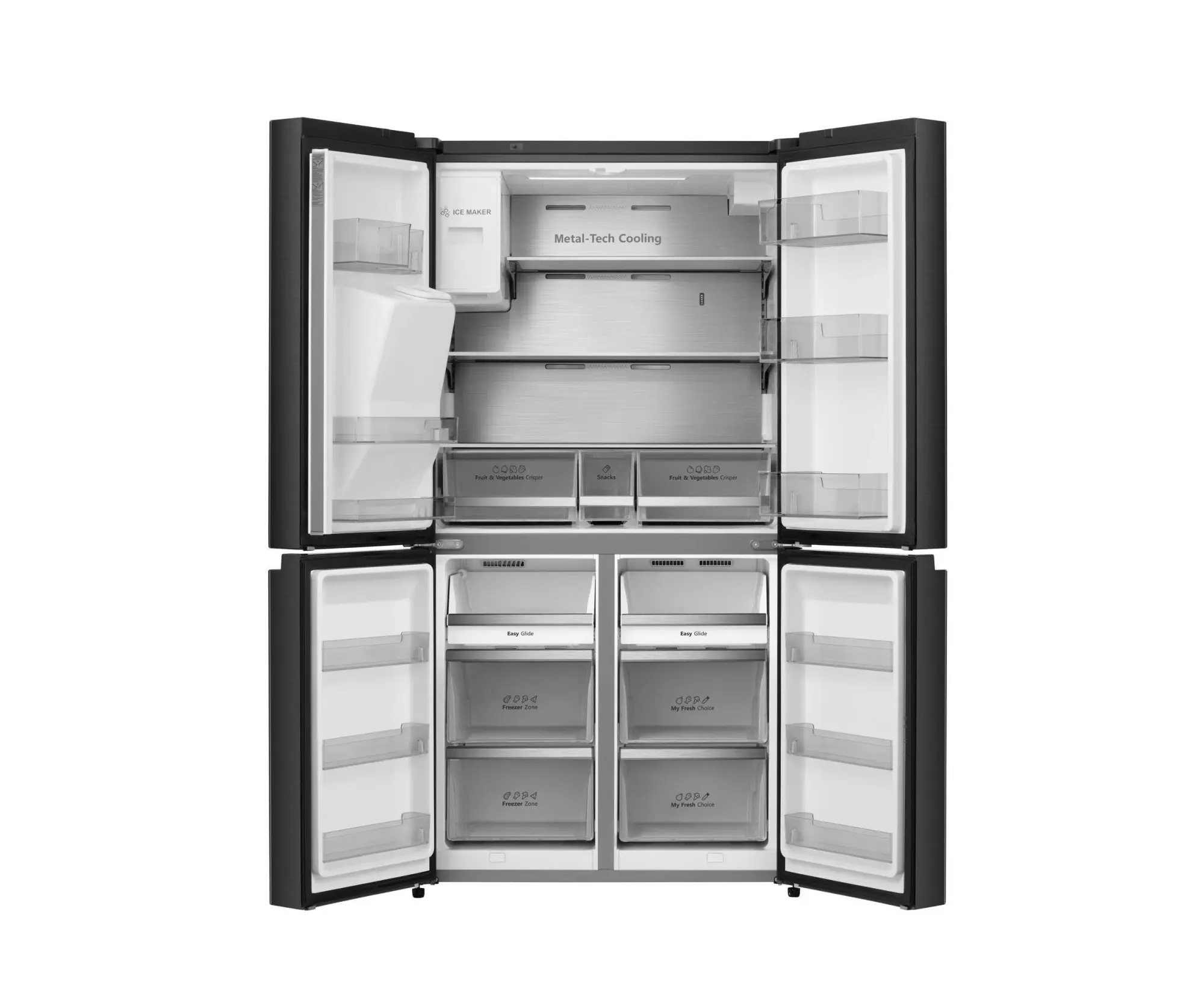 Hisense Cross Door Refrigerator 522L (68WCB) Hisense Cross Door Refrigerator 522L (68WCB)