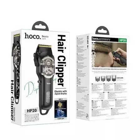 HP20 Electric Hair Clipper With Digital Display Black & Gold Color