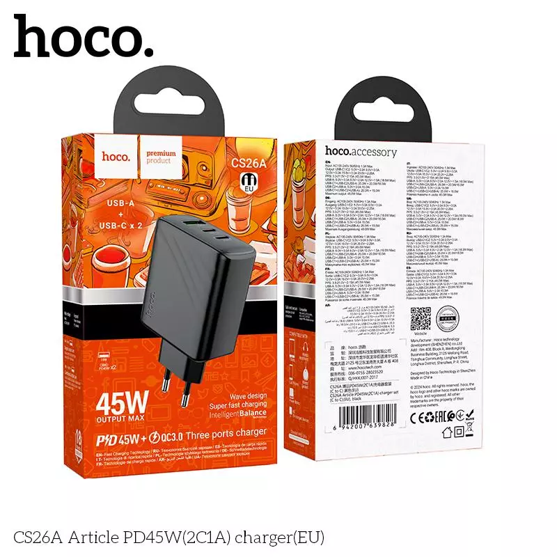 CS26A Article PD45W(2C1A) Charger(EU)